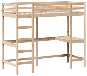 Sosnowe pojedyncze łóżko z biurkiem 90x190 G8-H62