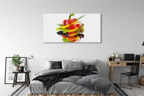 Zdjęcie na płótnie Kompozycja Papryki i Sałaty