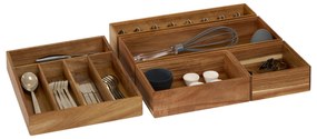 Podłużny drewniany organizer TIDY SMART, 8 x 38 x 7 cm