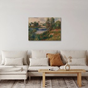 Obraz - Auguste Renoir, Landscape at Vetheuil, reprodukcje (70x50 cm)