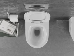 Mexen Lena miska wc Rimless z deską wolnoopadającą slim, duroplast, biała kamień - 30224092
