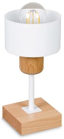 Lampka nocna stołowa DTI-WE10x10BU buk biała 1xE27