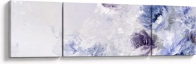 Obraz - Kwiaty, teksturowane malarstwo (170x50 cm)