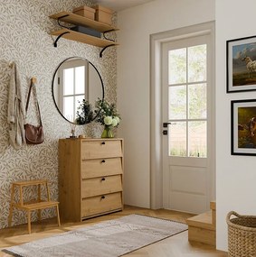 Czteropoziomowa uchylna szafka na obuwie dąb artisan L5-Z02