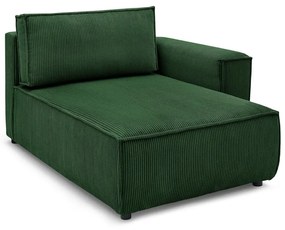 Zielony sztruksowy moduł sofy (prawostronny) Nihad modular – Bobochic Paris