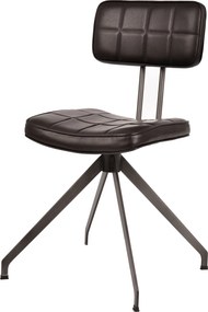Designerskie krzesło pikowane z ekoskóry Ashton D03