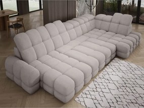 Narożnik TOLLO XL z elektryczną regulacją siedziska Prawostronny w tkaninie promocyjnej BUBBLE 03 WERSAL