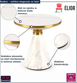 Nowoczesny biały stolik kawowy F4-D26