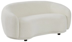 Kanapa 2-osobowa z tkaniny bukle w kolorze kości słoniowej BOVANA od Pascal Morabito