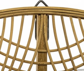 Lustro boho w bambusowej ramie INA, Ø 70 cm