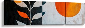 Obraz - Abstrakcja rośliny i słońca (170x50 cm)