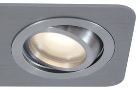 Zewnetrzna Zestaw 6 zaokrąglonych reflektorów wpuszczanych Gunmetal GU10 50mm Regulowane IP44 2-źródła światła - Alberto Nowoczesny Oswietlenie zewnetrzne