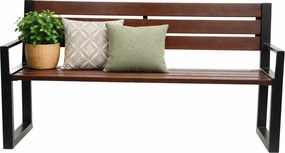 Stalowa ławka parkowa z oparciem T5-H11