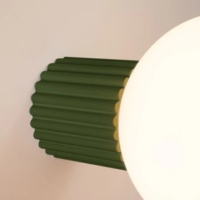 Kinkiet HALO zielony oliwkowy IP44 ryflowany SOLLUX  LIGHTING