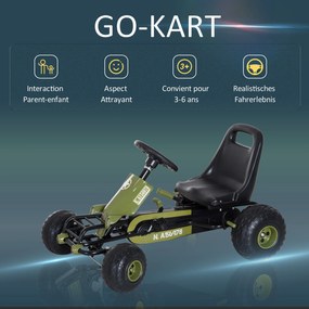 Homcom® samochód na pedały gokart dla dzieci od 3 lat zielony