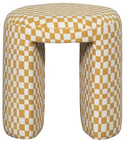 Żółty tapicerowany stołek Charlie – WOOOD