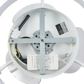 Wentylator sufitowy biały 50 cm z LED z funkcją ściemniania i pilotem - Maddy