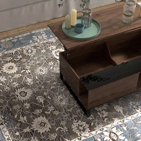 HOMCOM Stolik kawowy, stolik pomocniczy z regulowaną wysokością blatu, stolik do sofy ze stali