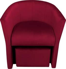 Fotel CLUB z podnóżkiem tkanina Welur komfortowy fotel relaksacyjny do salonu i sypialni : Kolor tkaniny - VELVET - MG31
