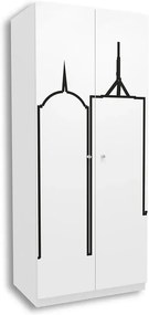 Biała szafa młodzieżowa Z3-H93