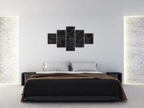 Obraz - Czarny marmur (125x70 cm)