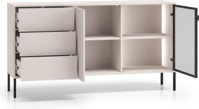 Komoda Harmona 160 cm z szufladami i oświetleniem - kaszmir