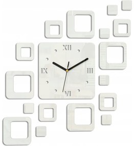 Zegar na ścianę nowoczesny naklejany ozdobne elementy cichy mechanizm loft