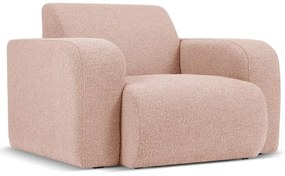 Różowy fotel z materiału bouclé Molino – Micadoni Home