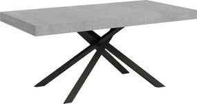 Stół rozkładany 160/244x80 cm Karida cementu nogi antracytowe