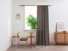 Zasłona TAVIO 140x250 cm, szarobrązowy Zawieszanie: Taśma z wiązaniami