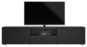 Czarna szafka pod TV 177x38 cm Media – Tvilum