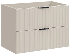 Beżowa szafka umywalkowa z szufladami 80 cm - Edar 3X