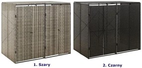 2 osłony na śmietniki ogrodowe w kolorze szarym S3-H63