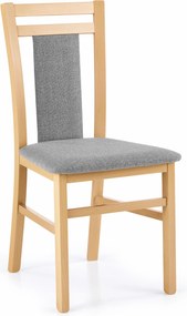 Tapicerowane krzesło do jadalni Hubert 8 dąb miodowy