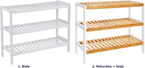 Skandynawska Szafka Biały Na Buty Naturalny + M7-D40