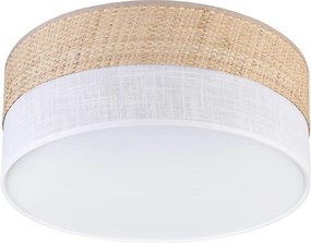 Lampa sufitowa SIRJA DOUBLE BOHO 2xE14/15W/230V Ø 35 cm beżowa/biała