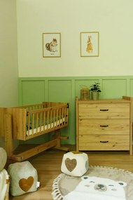 Łóżeczko kołyska KAJA 5w1 dąb dostawne LITTLE SKY