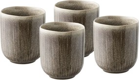 Szarobeżowe kamionkowe filiżanki zestaw 4 szt. 360 ml Viola – House Nordic