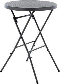 Składany wysoki stolik - szary 110 cm