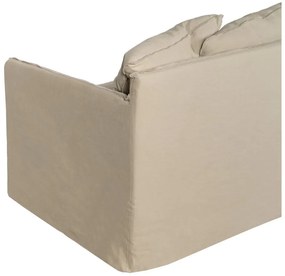 Beżowa lniana sofa 216 cm – Ixia