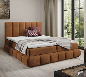 Łóżko kontynentalne w kolorze koniaku 5 rozmiarów W9-D37