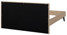 Łóżko dwuosobowe w dekorze dębu 180x200 cm Ry – Tvilum