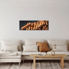 Obraz cynamonu (z zegarem) (90x30 cm)