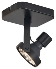 Designerski reflektor sufitowy czarny GU10 70 mm obrotowy i przechylny - Vo