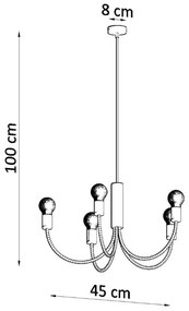 Czarna lampa wisząca ø 45 cm Karim – Nice Lamps