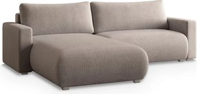Beżowa rozkładana narożna sofa TAFIRA, dwustronna