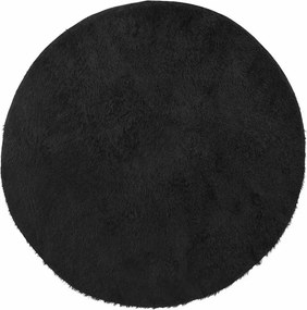 Czarny okrągły dywan 100 cm H8-R92