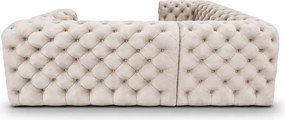 Narożnik Chesterfield Moet 250x250 pikowany z funkcją spania i pojemnikiem