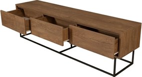 Stolik pod telewizor Milo Walnut and Black II, L