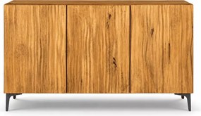 Drewniana komoda 150 cm na metalowych nogach egzotyczne drewno mango rzeźbiona